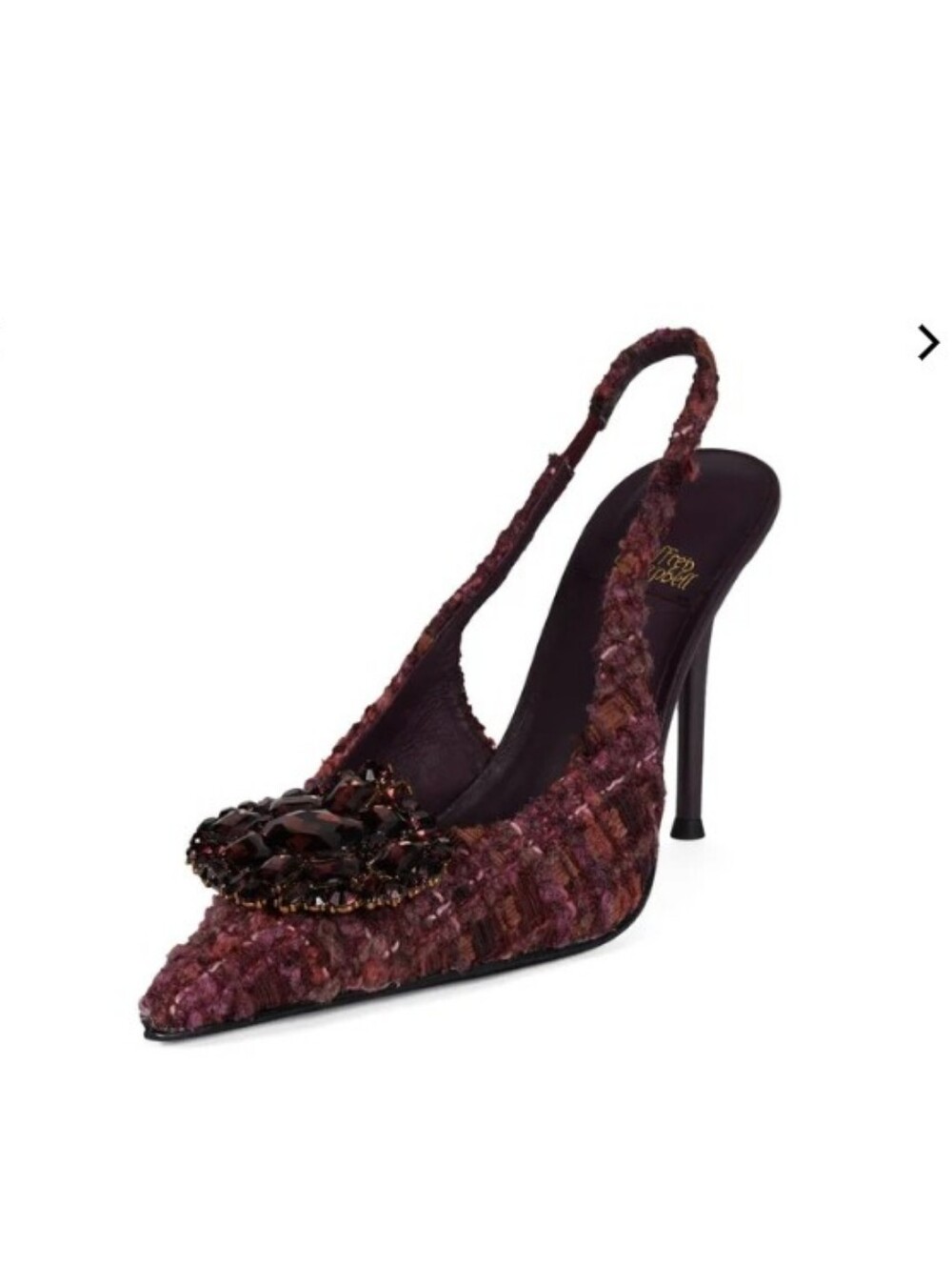 Jeffrey Campbell Regards Purple Multi Tweed Slibgback Pump Size 8 NWT